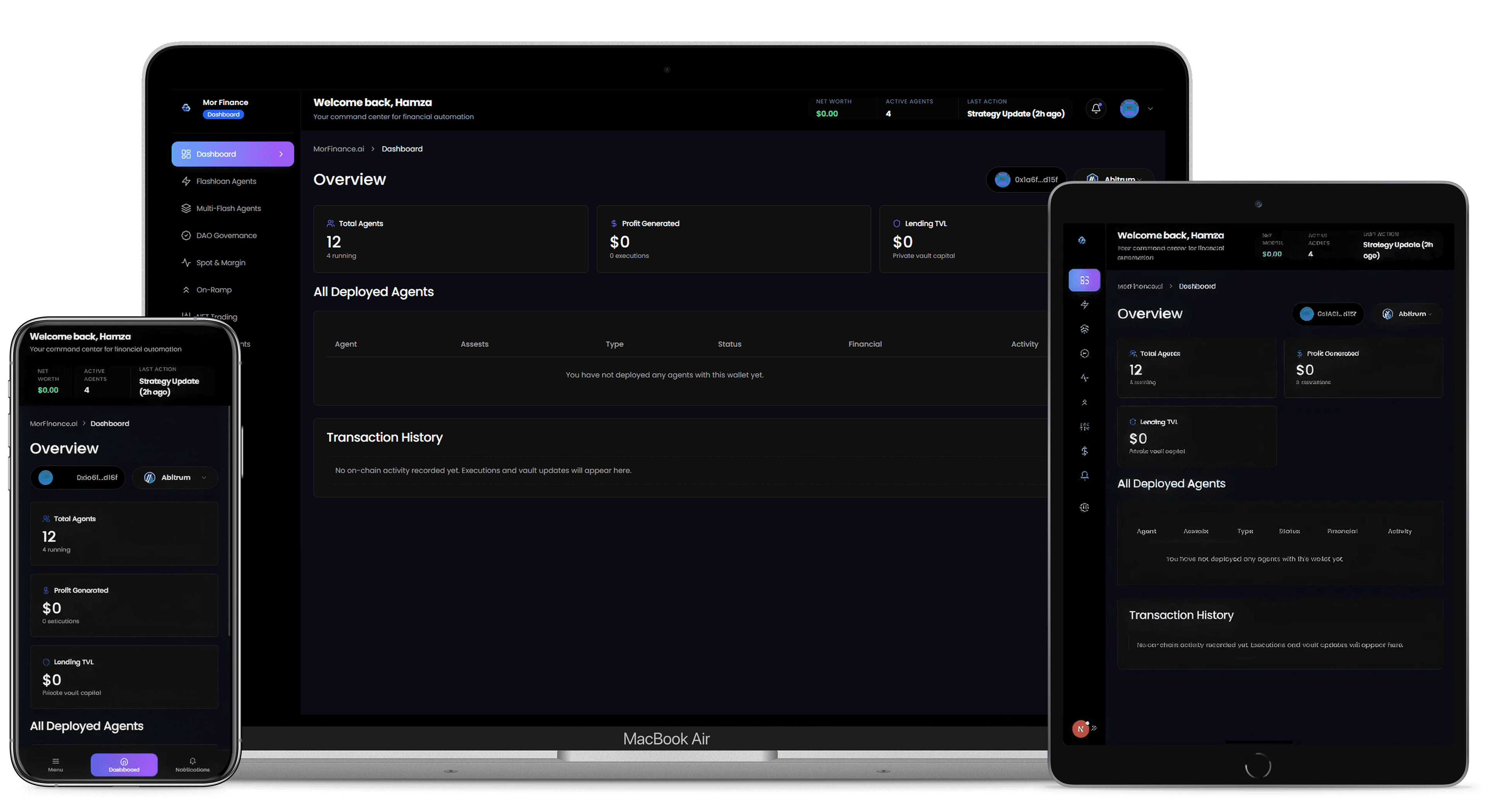 Mor Finance AI on multiple devices